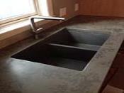 Grey Textured Kitchen Concrete Countertop